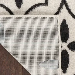Kirklands Home Ivory & Black Quatrefoil Indoor/Outdoor Runner Sale