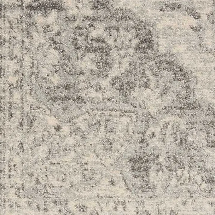Kirklands Home Ivory and Gray Oushak Medallion Area Rug, 8x10 New
