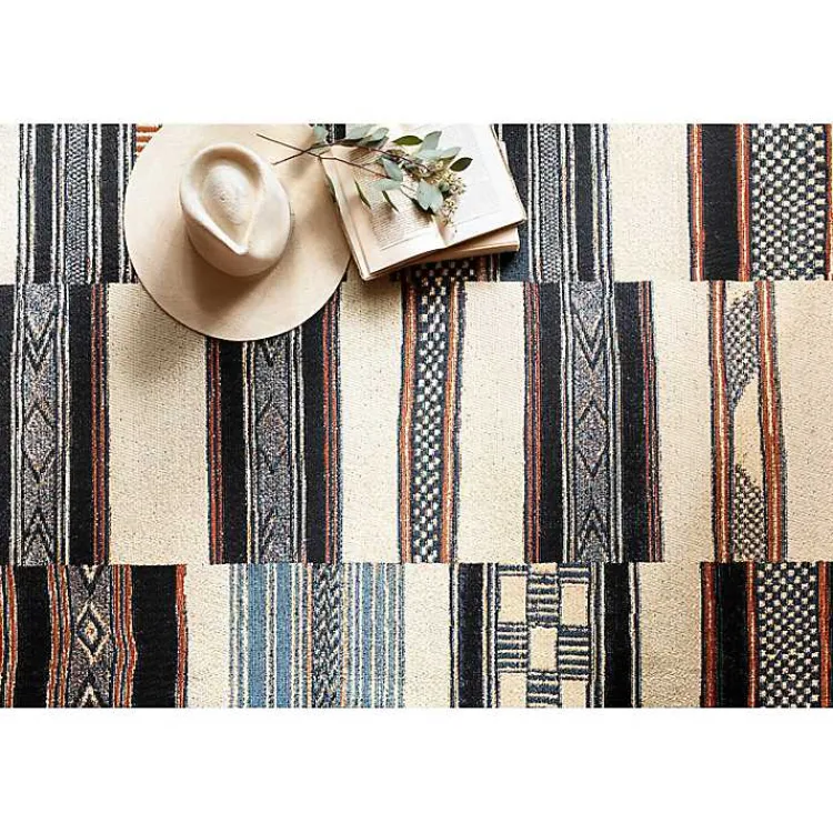 Kirklands Home Ivory and Multicolored Tribal Outdoor Rug, 6x9 Best