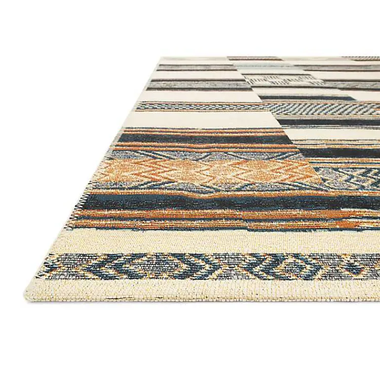 Kirklands Home Ivory and Multicolored Tribal Outdoor Rug, 6x9 Best