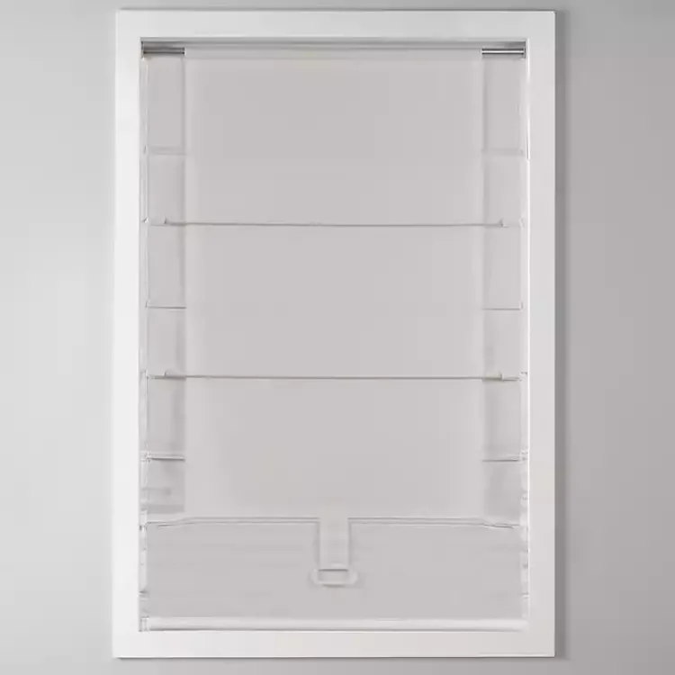 Kirklands Home Basketweave Cordless Roman Shade, 35 in. Ivory Hot