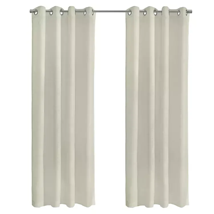 Kirklands Home Boucle Sheer Single Curtain Panel, 84 in. Ivory Sale