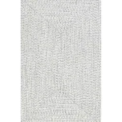 Kirklands Home Ivory Braided Lefebvre Area Rug, 10x14 White New