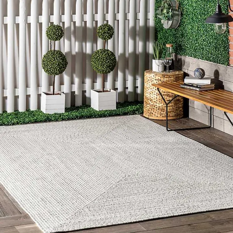 Kirklands Home Braided Lefebvre Area Rug, 12x15 Ivory New