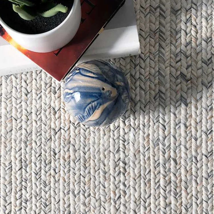 Kirklands Home Ivory Braided Lefebvre Area Rug, 12x18