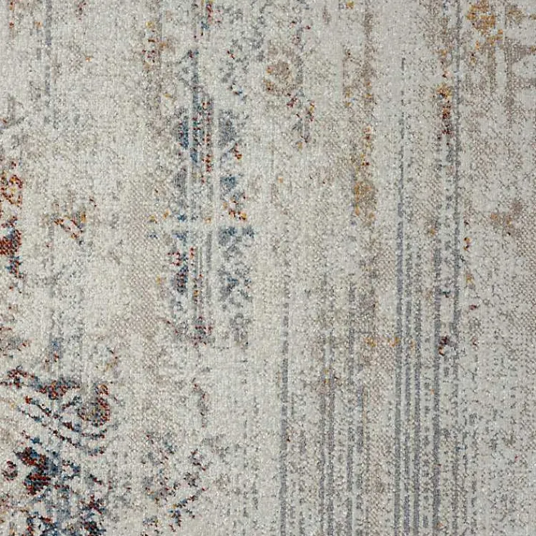 Kirklands Home Distressed Medallion Washable Area Rug, 7x9 Ivory Clearance