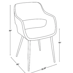 Kirklands Home Faux Leather Marge Dining Chairs, Set of 2 Ivory Best