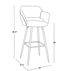 Kirklands Home Faux Leather Marge Bar Stools, Set of 2 Ivory Online