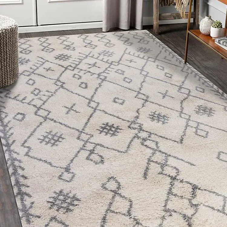 Kirklands Home Geometric Area Rug, 8x10 Ivory Best