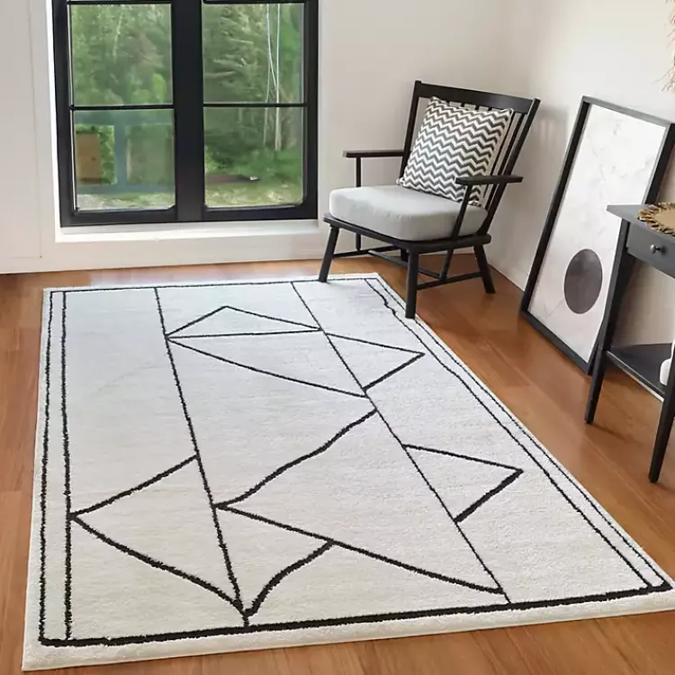 Kirklands Home Ivory Moroccan Area Rug, 5x7 Clearance