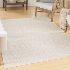 Kirklands Home Moroccan Washable Area Rug, 6x9 Ivory Best