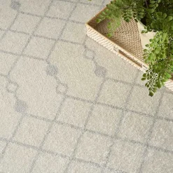 Kirklands Home Moroccan Washable Area Rug, 7x10 Ivory Outlet