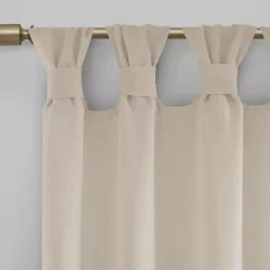 Kirklands Home Rosette Tab Top Curtain Panel, 63 in. Ivory Online