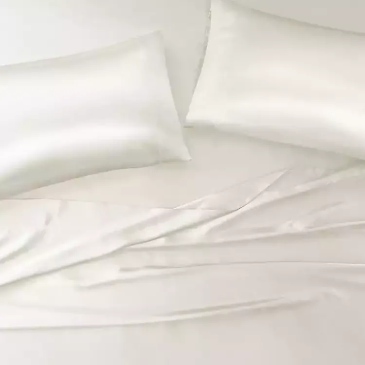 Kirklands Home Satin King 2-pc. Pillow Case Set Ivory Clearance