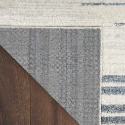 Kirklands Home Ivory Striated Sphere Washable Runner, 2x10 New