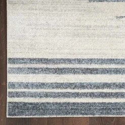 Kirklands Home Ivory Striated Sphere Washable Runner, 2x10 New