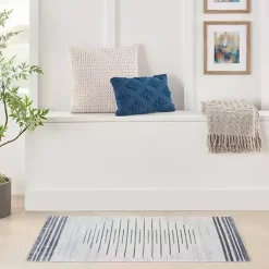 Kirklands Home Ivory Striated Sphere Washable Area Rug, 4x6 Hot
