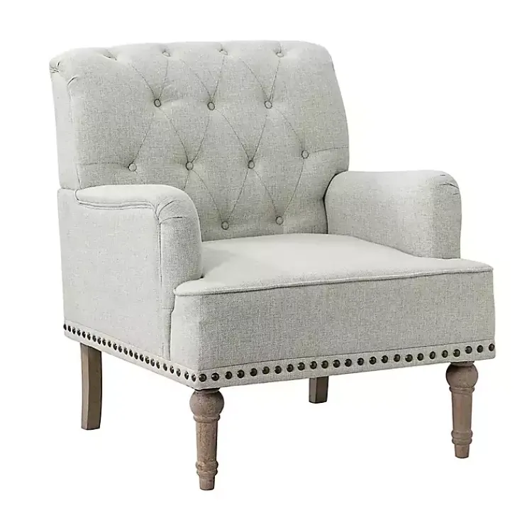Kirklands Home Tufted Britt Accent Chair Ivory Best