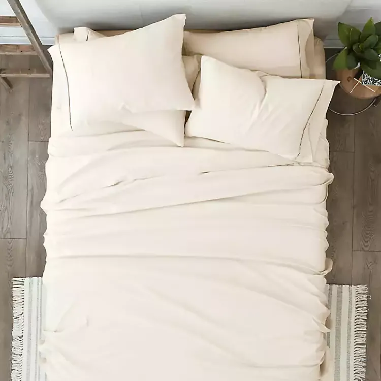 Kirklands Home Ultra Soft 6-pc. Queen Sheet Set Ivory Clearance