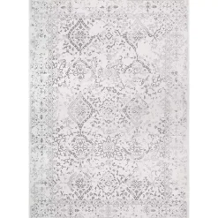 Kirklands Home Ivory Vintage Odell Square Area Rug, 8 ft. New