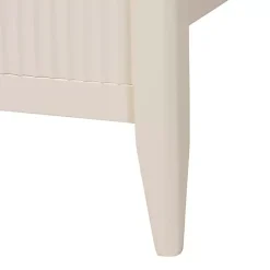 Kirklands Home Wood Fluted Headboard Primrose King Bed Ivory New