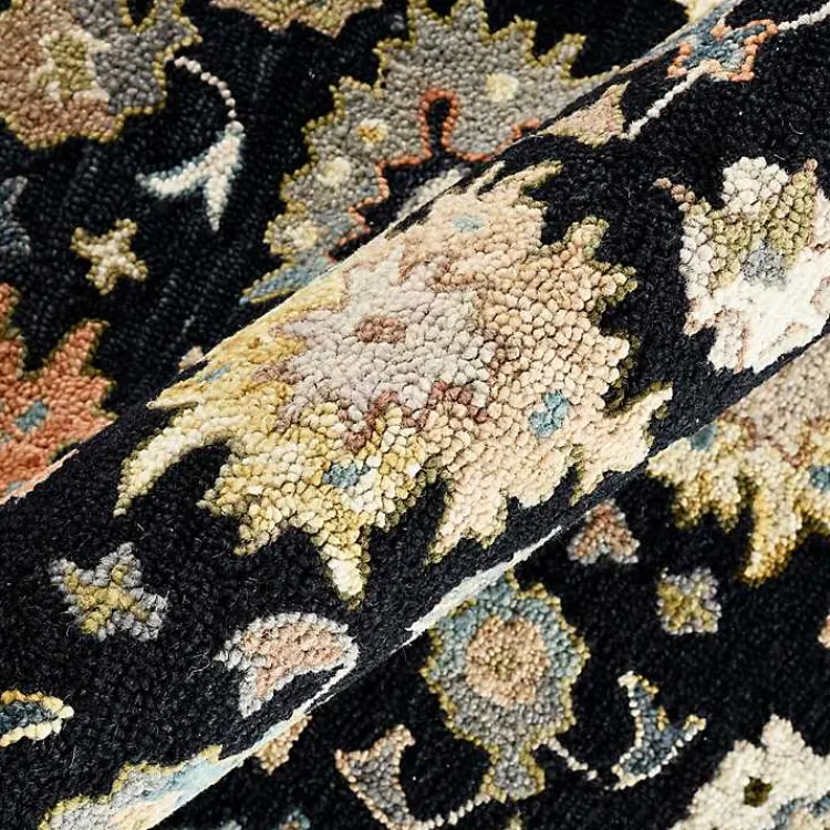 Kirklands Home Jackson Black Hand-Tufted Area Rug, 8x10 New