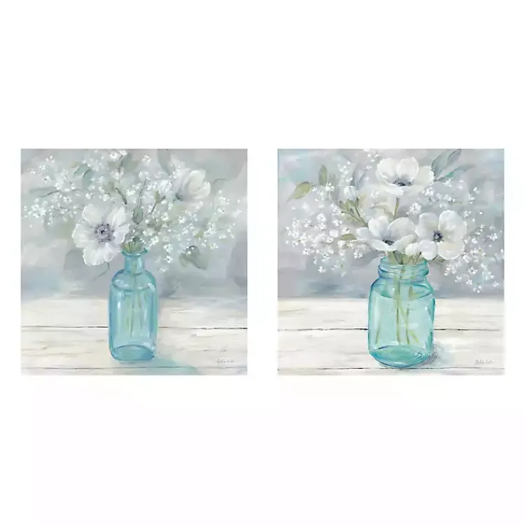 Kirklands Home Jar Bouquet Giclee Canvas Art Prints, Set of 2 Multi Discount