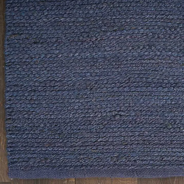 Kirklands Home Jaxon Navy Natural Jute Area Rug, 5x7 Blue New