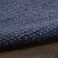 Kirklands Home Jaxon Navy Natural Jute Area Rug, 8x10 Blue Clearance