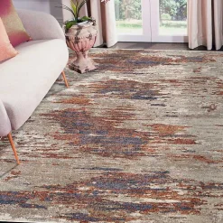 Kirklands Home Jordan Delia Beige Area Rug, 5x7 Multi New