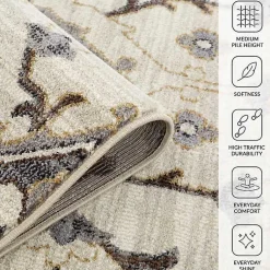 Kirklands Home Jordan Eva Medallion Area Rug, 5x7 New