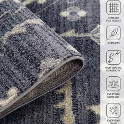 Kirklands Home Jordan Eva Medallion Area Rug, 7x10 Purple Best