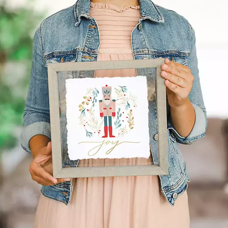 Christmas Art & Wall Decor>Kirklands Home Joy Nutcracker Framed Art Print