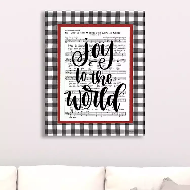 Christmas Art & Wall Decor>Kirklands Home Joy To The World Music Sheet Canvas Art Print