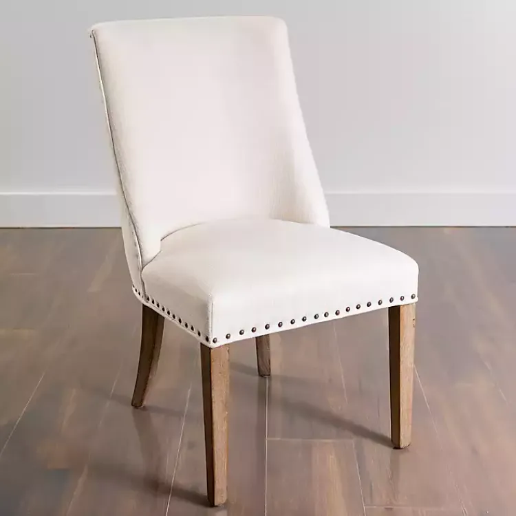 Kirklands Home Julia Cream Upholstered Dining Chair Ivory New