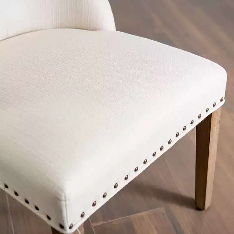 Kirklands Home Julia Cream Upholstered Dining Chair Ivory New