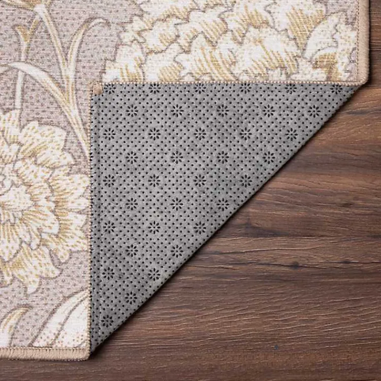 Kirklands Home Kalini Natural Floral Washable Area Rug, 5x7 Sale