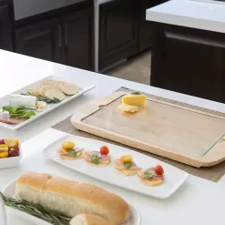 Kirklands Home Kansas Jayhawks Wood and Glass Serving Board Online
