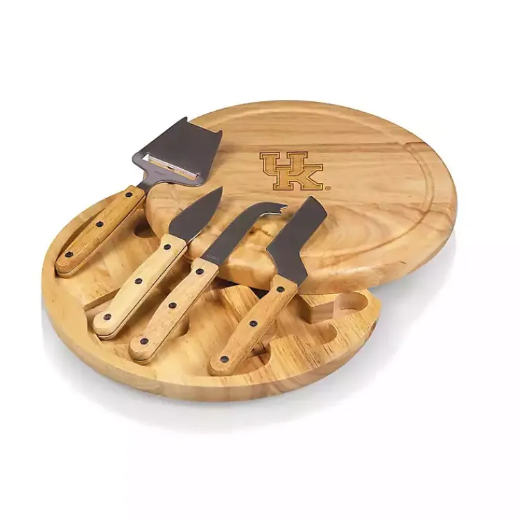Kirklands Home Kentucky Wildcats Cheese Board and Tool Set Tan