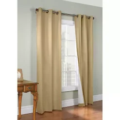 Kirklands Home Khaki Room Darkening Curtain Panel Set, 95 in. Tan Online