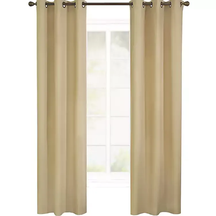 Kirklands Home Khaki Room Darkening Curtain Panel Set, 95 in. Tan Online