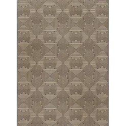 Kirklands Home Kylie Gray Modern Abstract Outdoor Rug, 8x10 Outlet