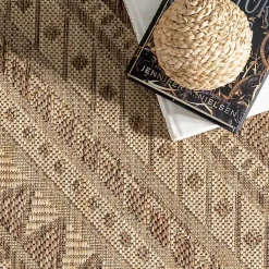 Kirklands Home Landy Aztec Outdoor Rug, 8x10 Tan Sale