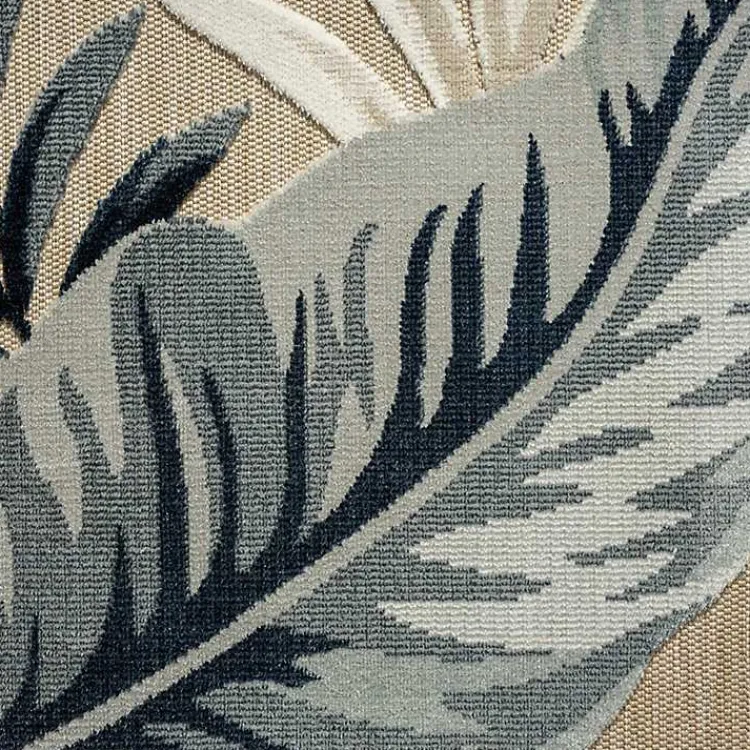 Kirklands Home Large Print Tropical Leaf Outdoor Area Rug, 5x7 Hot