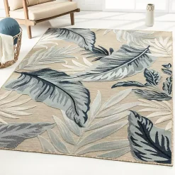 Kirklands Home Large Print Tropical Leaf Outdoor Area Rug, 7x9 Online