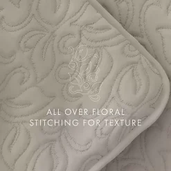 Kirklands Home Latte Floral Stitch 3-pc. King Quilt Set Tan Best