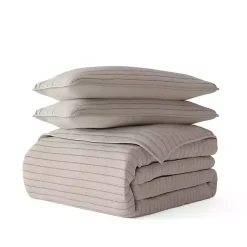 Kirklands Home Latte Stitched Stripes 2-pc. Twin Quilt Set Gray Discount