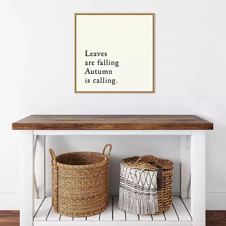 Fall>Kirklands Home Leaves Are Falling Poem Framed Wall Art