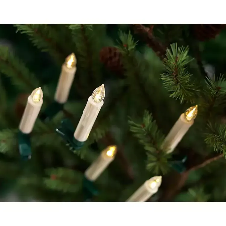 Christmas Ornaments>Kirklands Home LED Clip-On Taper Candles, Set of 24 White