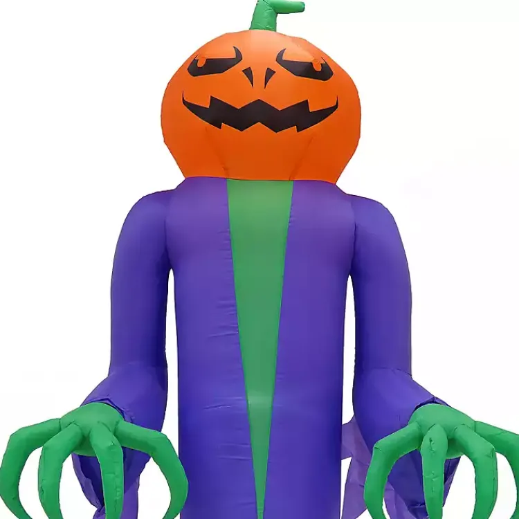 Halloween>Kirklands Home LED Jack O Lantern Halloween Inflatable, 12 ft.